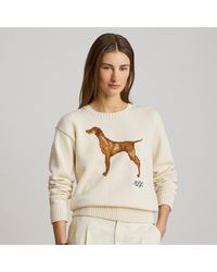 Ralph Lauren - Intarsia-Knit Vizsla Cotton Jumper - Lyst