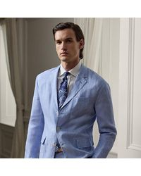 Ralph Lauren - Giacca in lino pied-de-poule - Lyst