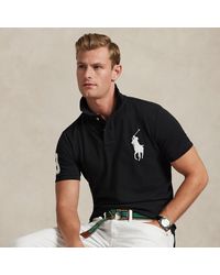 Polo Ralph Lauren - Custom Slim Fit Big Pony Mesh Polo Shirt - Lyst