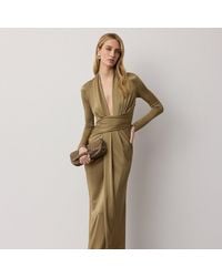 Ralph Lauren - Ashten Metallic Jersey Evening Dress - Lyst