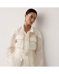 Ralph Lauren - Zaria Silk Gazar Field Jacket - Lyst