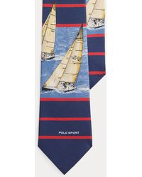 Polo Ralph Lauren - Striped Sailboat-Print Silk Tie - Lyst