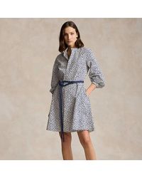 Polo Ralph Lauren - Geblümtes Kleid aus Popeline - Lyst