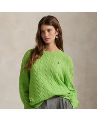 Polo Ralph Lauren - Cable Wool-Cashmere Crewneck Sweater - Lyst