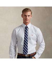 Polo Ralph Lauren - Custom Fit Striped Pinpoint Oxford Shirt - Lyst