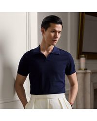 Ralph Lauren - Maglia in seta e cotone effetto texture - Lyst