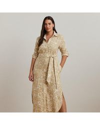 Ralph Lauren - Ralph Lauren Floral Linen Shirtdress - Lyst