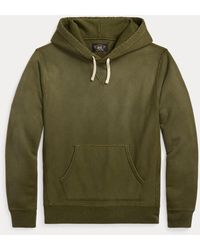RRL - Garment-Dyed Fleece Hoodie - Lyst