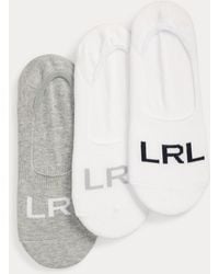 Ralph Lauren - Logo Cotton-Blend Liner Sock 3-Pack - Lyst