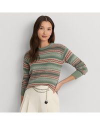 Lauren by Ralph Lauren - Ralph Lauren Fair Isle Cotton-blend Sweater - Lyst