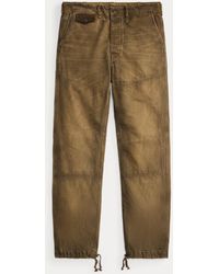 RRL - Engineer Fit Distressed Denim Trouser - Lyst