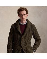Polo Ralph Lauren - Wool-Blend Shawl Cardigan - Lyst