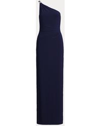 Ralph Lauren Vestido de punto asimétrico - Azul