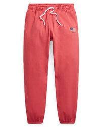 Polo Ralph Lauren - Pantalón deportivo de felpa con bandera - Lyst