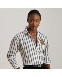 Ralph Lauren - Relaxed Fit Striped Cotton Shirt - Lyst