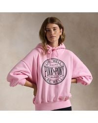 Polo Ralph Lauren - Pink Pony Logo Fleece Hoodie - Lyst