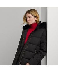 Ralph Lauren - Faux-fur-trim Hooded Down Coat - Lyst