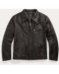 RRL - Leather Jacket - Lyst