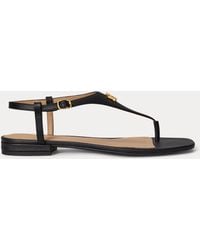 Ralph Lauren - Everley Ii Crosshatch Leather Sandal - Lyst