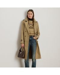 Ralph Lauren - Zweireihiger Trenchcoat Mit Gürtel - Lyst