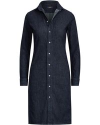 polo ralph lauren stretch denim shirtdress