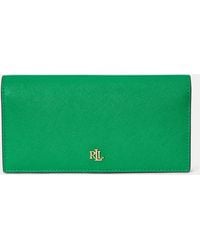 Ralph Lauren - Ralph Lauren Crosshatch Leather Slim Wallet - Lyst