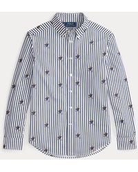 Polo Ralph Lauren - Ralph Lauren Boy's Polo Bear Striped Cotton Poplin Shirt - Lyst