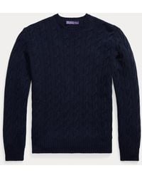 Ralph Lauren - Cable-Knit Cashmere Sweater - Lyst