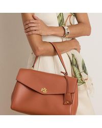 Ralph Lauren - Nappa Leather Medium Farrah Soft Satchel - Lyst