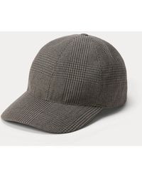 Ralph Lauren Glen Plaid Tweed Ball Cap in Brown for Men | Lyst