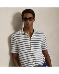 Polo Ralph Lauren - Striped Pointelle-Jersey Camp Shirt - Lyst