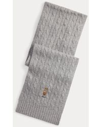 Ralph Lauren - Polo Bear Cable-Knit Wool-Cashmere Scarf - Lyst