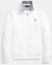 Polo Ralph Lauren Cotton Mesh Half-zip Pullover - White