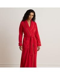 Ralph Lauren - Microfleece Long Shawl-Collar Robe - Lyst