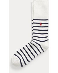 Polo Ralph Lauren - Striped Cotton-blend Crew Socks - Lyst