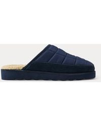 Polo Ralph Lauren - Reade Suede-Trim Quilted Scuff Slipper - Lyst