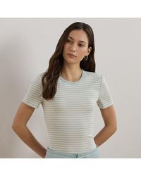 Ralph Lauren - Ralph Lauren Striped Stretch Cotton Crewneck Tee - Lyst
