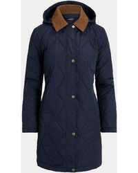 Ralph Lauren - Twill-Trim Onion-Quilted Hooded Jacket - Lyst
