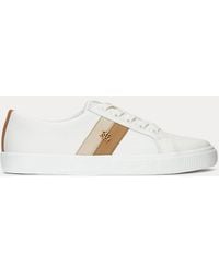 Ralph Lauren - Janson Ii Leather Trainer - Lyst