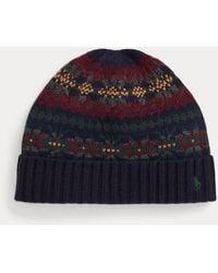 Polo Ralph Lauren - Ralph Lauren Fair Isle Wool-Blend Beanie - Lyst