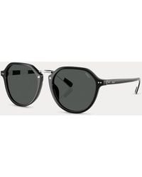 Polo Ralph Lauren - Heritage Rugby-Stripe Round Sunglasses - Lyst