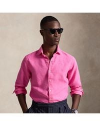 Polo Ralph Lauren - Custom Fit Slub Linen Shirt - Lyst