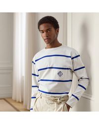 Ralph Lauren - Relaxed Fit Striped Boatneck T-Shirt - Lyst