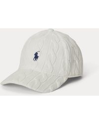 Polo Ralph Lauren - Cable-Knit Cotton Ball Cap - Lyst