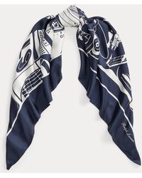 Ralph Lauren - Automobile-Print Silk Square Scarf - Lyst