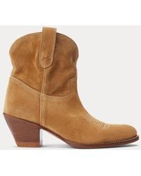 Polo Ralph Lauren - Calfskin Suede Western Boot - Lyst
