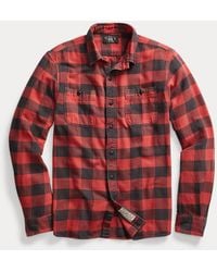 Ralph Lauren - Camicia scozzese in twill - Lyst