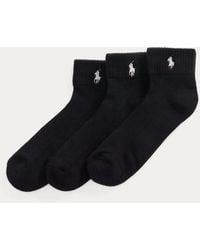 Polo Ralph Lauren - Half-Cushioned Sport Ankle Sock 3-Pack - Lyst