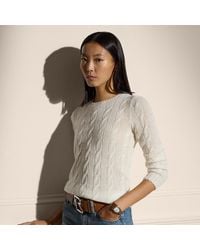 Ralph Lauren - Maglia in cashmere a trecce - Lyst