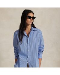 Ralph Lauren - Oversize Fit Striped Cotton Shirt - Lyst